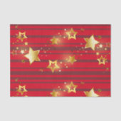 Gouden sterren en Stripes Kerst Tissuepapier (Voorkant)
