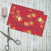 Gouden sterren en Stripes Kerst Tissuepapier