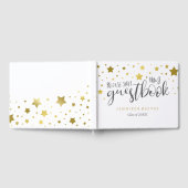 Gouden sterren en wit Afstuderen Gastenboek (Volledig)