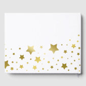 Gouden sterren en wit Afstuderen Gastenboek (Achterkant)