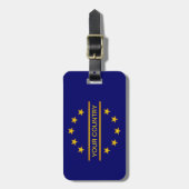 Gouden sterren (EU) aangepaste bagagelabel (Voorkant verticaal)