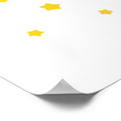 Gouden Sterren Faux Glitter Verjaardagsfeestje Mei Poster (Hoek)