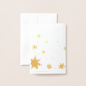 Gouden sterren. folie kaarten (Met envelop)