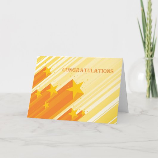 Gouden sterren, gefeliciteerd kaart (Voorkant)
