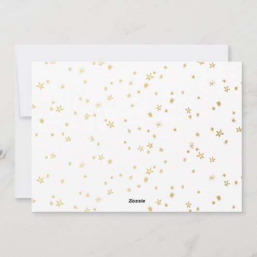 Gouden Sterren Gelukkig Nieuwjaar Fotokaart Feestdagenkaart (Achterkant)