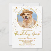 Gouden Sterren Gepersonaliseerde Huisdier Foto Hon Kaart (Voorkant)