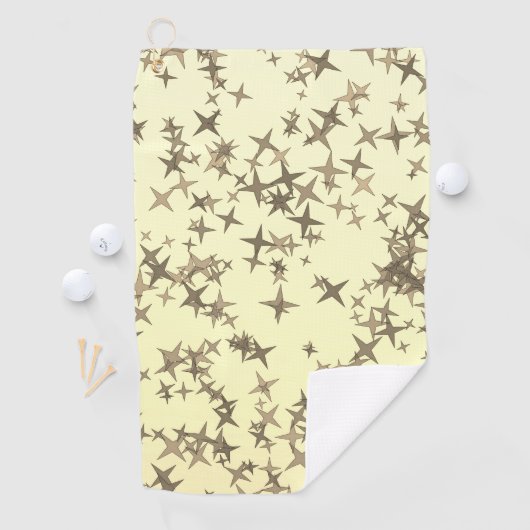 Gouden sterren golfhanddoek (Insitu)
