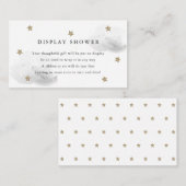 Gouden Sterren & Grijze Wolken Display Douche Informatiekaartje (Voorkant / Achterkant)