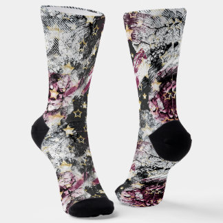 Gouden sterren grunge abstract stijlvol urbane mod sokken