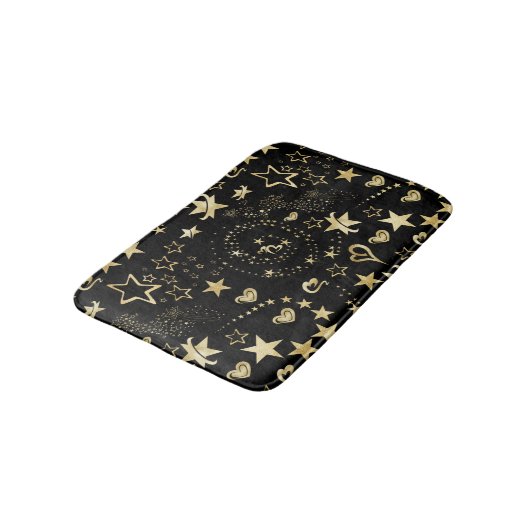 Gouden sterren & harten badmat (Gekanteld)
