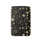 Gouden sterren & harten badmat (Voorkant Verticaal)