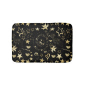 Gouden sterren & harten badmat (Voorkant)