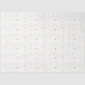 Gouden Sterren Hemelse Lichamen Witte Kerstmis Tissuepapier (Voorkant)