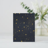 Gouden sterren in Night Sky Briefkaart (Staand voorkant)