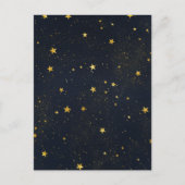 Gouden sterren in Night Sky Briefkaart (Voorkant)
