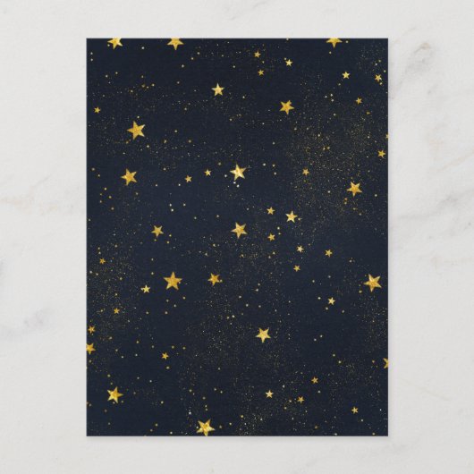 Gouden sterren in Night Sky Briefkaart (Voorkant)