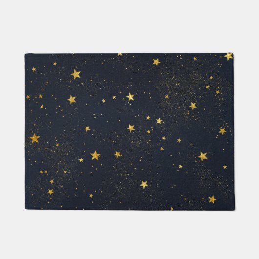 Gouden sterren in Night Sky Deurmat (Voorkant)