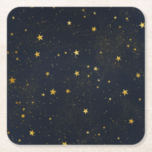 Gouden sterren in Night Sky Kartonnen Onderzetters