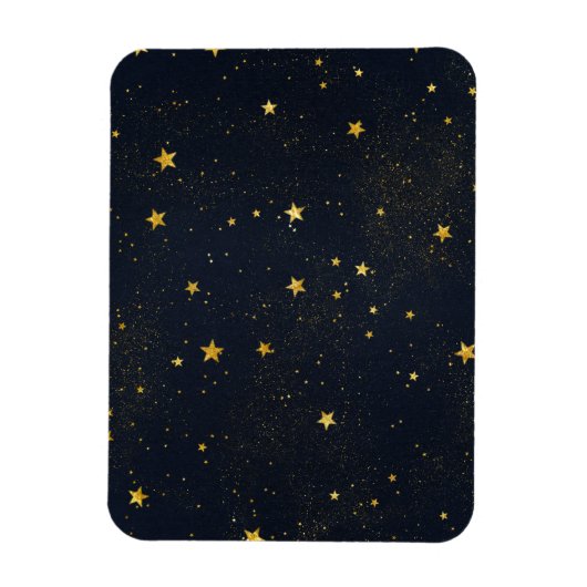 Gouden sterren in Night Sky Magneet (Verticaal)