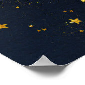 Gouden sterren in Night Sky Poster (Hoek)