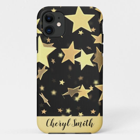Gouden sterren iPhone 11 hoesje (Achterkant)
