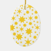 Gouden sterren keramisch ornament (Voorkant)