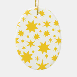 Gouden sterren keramisch ornament