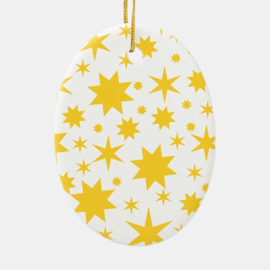 Gouden sterren keramisch ornament (Achterkant)
