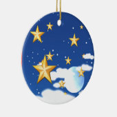 Gouden sterren- keramisch ornament (Rechts)