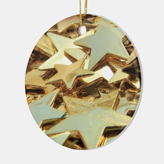 Gouden sterren keramisch ornament (Links)