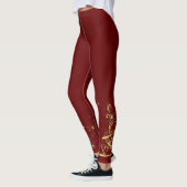 Gouden sterren kerstboom - Elegant Modern Holiday Leggings (Links)