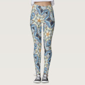 gouden sterren kosmische draak leggings (Voorkant)