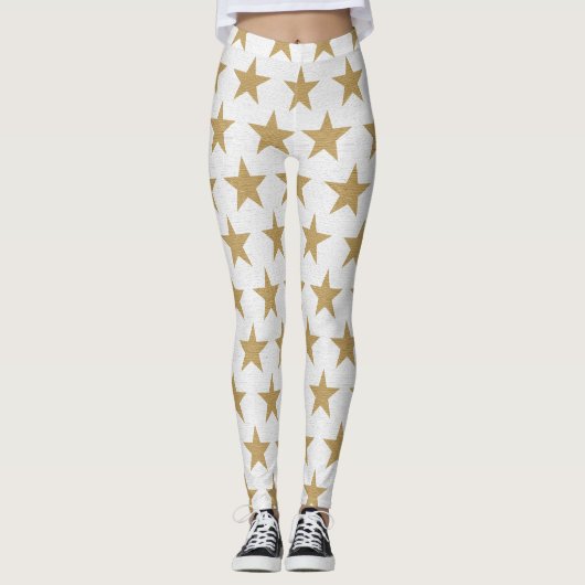 gouden sterren leggings (Voorkant)