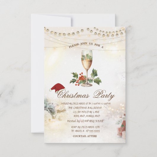 Gouden sterren,Lichten,Hulstbes Champagnetherapie  Kaart (Voorkant)