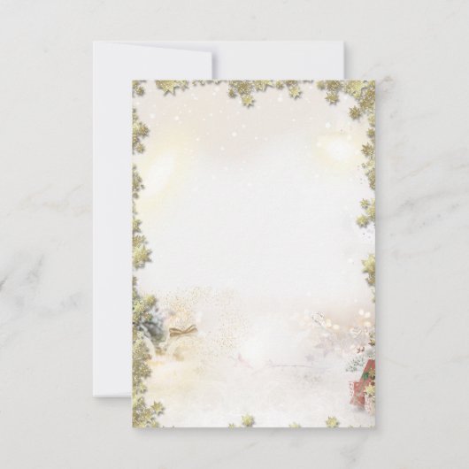 Gouden sterren,Lichten,Hulstbes Champagnetherapie  Kaart (Achterkant)