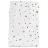 Gouden sterren liefde en vrede medium cadeauzakje (Achterkant)