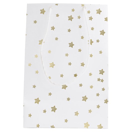 Gouden sterren liefde en vrede medium cadeauzakje (Achterkant)