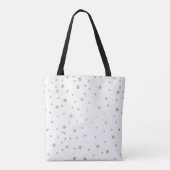 Gouden sterren liefde en vrede tote bag (Achterkant)