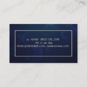 Gouden Sterren Lotus Navy Blauw Visitekaartje (Achterkant)