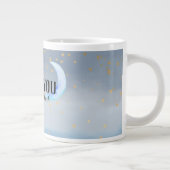 Gouden Sterren Maan Blauw Ombre Grote Koffiekop (Rechts)