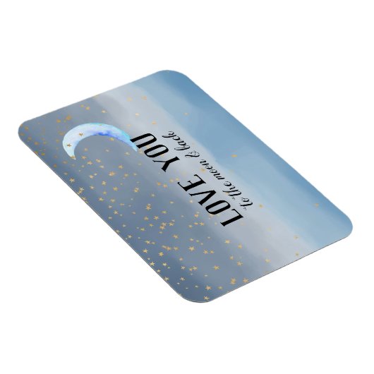 Gouden Sterren Maan Blauw Ombre Magneet (Rechterzijde)