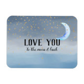 Gouden Sterren Maan Blauw Ombre Magneet (Horizontaal)