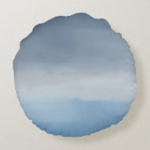 Gouden Sterren Maan Blauw Ombre Rond Kussen (Achterkant)