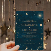 Gouden Sterren Maan Navy Celestial Alles In Een Br Kaart