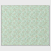 Gouden sterren met een Bleke groene achtergrond Cadeaupapier (Vlak)