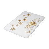 Gouden Sterren met Gouden en Witte Kerstversiering Badmat (Gekanteld)