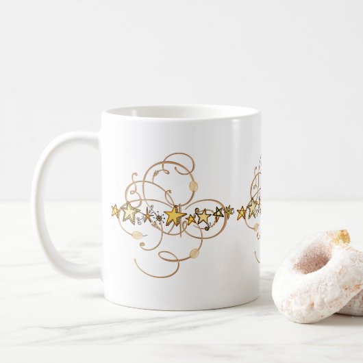 Gouden Sterren Mok (Met donut)