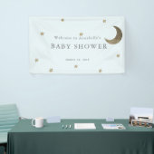 Gouden Sterren & Moon Blue Baby shower Banner (Beurs)