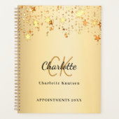 Gouden sterren naam monogram 2026 planner (Voorkant)