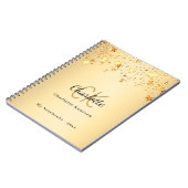 Gouden sterren naam monogram notitieboek (Linkerzijde)